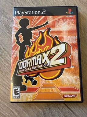 PlayStation 2 DDR Max 2 Dance Dance Revolution game with 2 Mad Catz dance pads